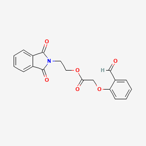 molecular formula C19H15NO6 B2736992 2-(1,3-Dioxoisoindol-2-yl)ethyl 2-(2-formylphenoxy)acetate CAS No. 730993-78-9