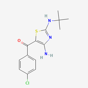 molecular formula C14H16ClN3OS B2736997 N2-tert-butyl-5-(4-chlorobenzoyl)-1,3-thiazole-2,4-diamine CAS No. 339020-27-8