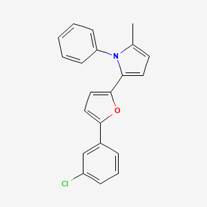 molecular formula C21H16ClNO B2737009 2-[5-(3-Chlorophenyl)furan-2-yl]-5-methyl-1-phenylpyrrole CAS No. 1260811-59-3