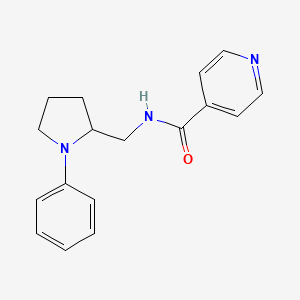 molecular formula C17H19N3O B2737043 N-[(1-phenylpyrrolidin-2-yl)methyl]pyridine-4-carboxamide CAS No. 1797859-16-5