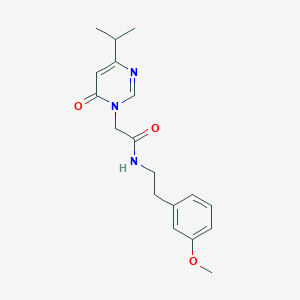 molecular formula C18H23N3O3 B2737059 2-(4-isopropyl-6-oxopyrimidin-1(6H)-yl)-N-(3-methoxyphenethyl)acetamide CAS No. 1203292-19-6