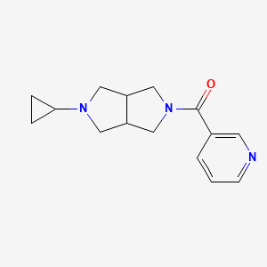 molecular formula C15H19N3O B2737078 3-{5-cyclopropyl-octahydropyrrolo[3,4-c]pyrrole-2-carbonyl}pyridine CAS No. 2202116-99-0