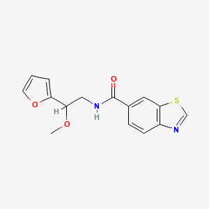 molecular formula C15H14N2O3S B2737091 N-(2-(furan-2-yl)-2-methoxyethyl)benzo[d]thiazole-6-carboxamide CAS No. 1788783-97-0