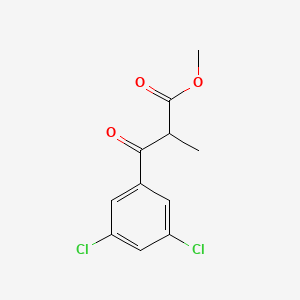 molecular formula C11H10Cl2O3 B2737119 Methyl 3-(3,5-dichlorophenyl)-2-methyl-3-oxopropanoate CAS No. 1702155-16-5
