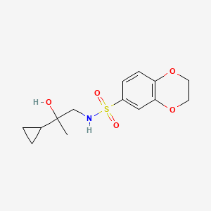 molecular formula C14H19NO5S B2737150 N-(2-cyclopropyl-2-hydroxypropyl)-2,3-dihydrobenzo[b][1,4]dioxine-6-sulfonamide CAS No. 1286721-70-7