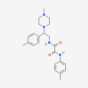 molecular formula C23H30N4O2 B2737201 N1-(2-(4-methylpiperazin-1-yl)-2-(p-tolyl)ethyl)-N2-(p-tolyl)oxalamide CAS No. 898432-42-3