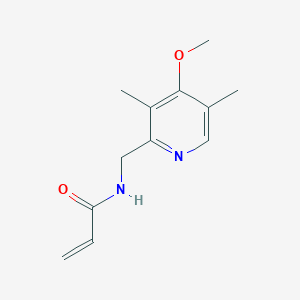 molecular formula C12H16N2O2 B2737222 N-[(4-Methoxy-3,5-dimethylpyridin-2-yl)methyl]prop-2-enamide CAS No. 2305466-42-4