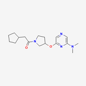 2-Cyclopentyl-1-(3-((6-(dimethylamino)pyrazin-2-yl)oxy)pyrrolidin-1-yl)ethanone