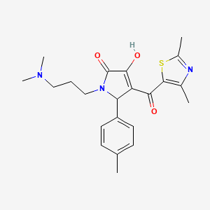1-(3-(dimethylamino)propyl)-4-(2,4-dimethylthiazole-5-carbonyl)-3-hydroxy-5-(p-tolyl)-1H-pyrrol-2(5H)-one