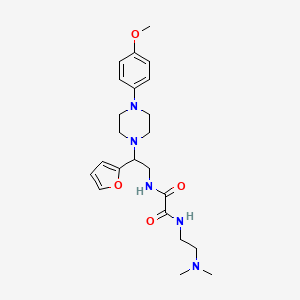 molecular formula C23H33N5O4 B2737268 N-[2-(dimethylamino)ethyl]-N'-[2-(furan-2-yl)-2-[4-(4-methoxyphenyl)piperazin-1-yl]ethyl]ethanediamide CAS No. 877633-58-4