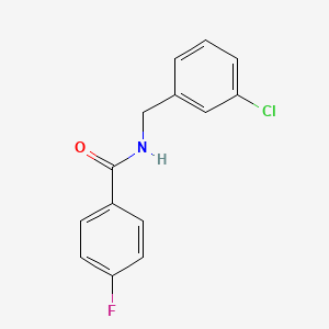 molecular formula C14H11ClFNO B2737274 N-[(3-chlorophenyl)methyl]-4-fluorobenzamide CAS No. 895696-66-9