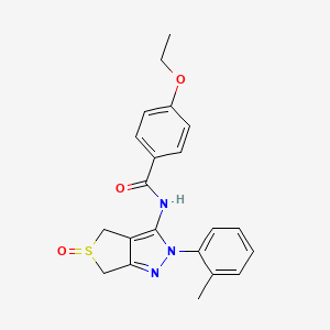 molecular formula C21H21N3O3S B2737335 4-ethoxy-N-(5-oxido-2-(o-tolyl)-4,6-dihydro-2H-thieno[3,4-c]pyrazol-3-yl)benzamide CAS No. 1007550-70-0