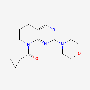 molecular formula C15H20N4O2 B2737350 cyclopropyl(2-morpholino-6,7-dihydropyrido[2,3-d]pyrimidin-8(5H)-yl)methanone CAS No. 2210049-01-5
