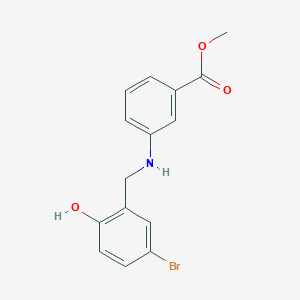 molecular formula C15H14BrNO3 B2737355 Methyl 3-[(5-bromo-2-hydroxybenzyl)amino]benzoate CAS No. 1232777-66-0