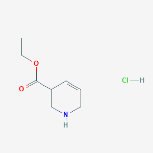 molecular formula C8H14ClNO2 B2737365 ethyl 1,2,3,6-tetrahydropyridine-3-carboxylate hydrochloride CAS No. 2305251-55-0