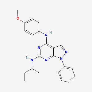 molecular formula C22H24N6O B2737377 N6-(butan-2-yl)-N4-(4-methoxyphenyl)-1-phenyl-1H-pyrazolo[3,4-d]pyrimidine-4,6-diamine CAS No. 946218-84-4
