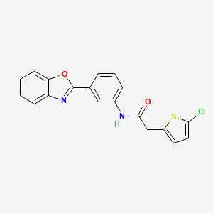 N-(3-(benzo[d]oxazol-2-yl)phenyl)-2-(5-chlorothiophen-2-yl)acetamide
