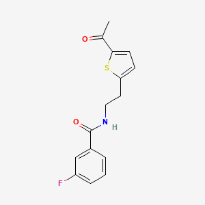 N-(2-(5-acetylthiophen-2-yl)ethyl)-3-fluorobenzamide