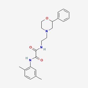 molecular formula C22H27N3O3 B2737425 N1-(2,5-dimethylphenyl)-N2-(2-(2-phenylmorpholino)ethyl)oxalamide CAS No. 954004-41-2