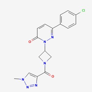 molecular formula C17H15ClN6O2 B2737427 6-(4-chlorophenyl)-2-[1-(1-methyl-1H-1,2,3-triazole-4-carbonyl)azetidin-3-yl]-2,3-dihydropyridazin-3-one CAS No. 2380085-33-4