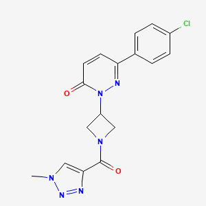 6-(4-Chlorophenyl)-2-[1-(1-methyltriazole-4-carbonyl)azetidin-3-yl]pyridazin-3-one