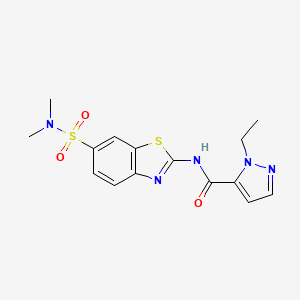 N-(6-(N,N-dimethylsulfamoyl)benzo[d]thiazol-2-yl)-1-ethyl-1H-pyrazole-5-carboxamide