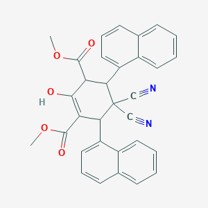 Dimethyl 5,5-dicyano-2-hydroxy-4,6-di(1-naphthyl)-1-cyclohexene-1,3-dicarboxylate