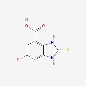 6-fluoro-2-sulfanyl-1H-1,3-benzodiazole-4-carboxylic acid