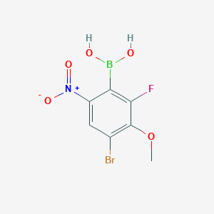 molecular formula C7H6BBrFNO5 B2737442 4-Bromo-2-fluoro-3-methoxy-6-nitrophenylboronic acid CAS No. 2377606-74-9