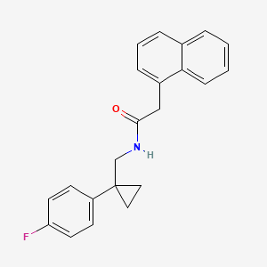 molecular formula C22H20FNO B2737456 N-((1-(4-fluorophenyl)cyclopropyl)methyl)-2-(naphthalen-1-yl)acetamide CAS No. 1049340-67-1