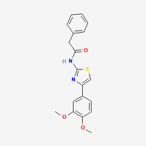 molecular formula C19H18N2O3S B2737460 N-[4-(3,4-dimethoxyphenyl)-1,3-thiazol-2-yl]-2-phenylacetamide CAS No. 476210-62-5