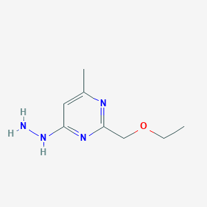 B2737479 2-(Ethoxymethyl)-4-hydrazinyl-6-methylpyrimidine CAS No. 1496071-00-1