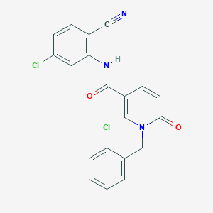 molecular formula C20H13Cl2N3O2 B2737514 N-(5-chloro-2-cyanophenyl)-1-[(2-chlorophenyl)methyl]-6-oxopyridine-3-carboxamide CAS No. 941884-71-5