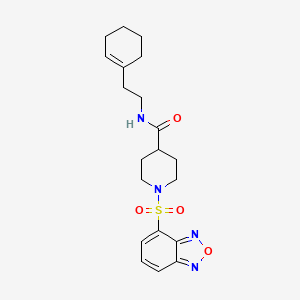 molecular formula C20H26N4O4S B2737519 1-(2,1,3-benzoxadiazole-4-sulfonyl)-N-[2-(cyclohex-1-en-1-yl)ethyl]piperidine-4-carboxamide CAS No. 689746-30-3