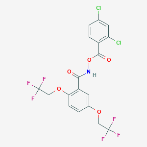 N-((2,4-dichlorobenzoyl)oxy)-2,5-bis(2,2,2-trifluoroethoxy)benzenecarboxamide