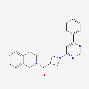 (3,4-dihydroisoquinolin-2(1H)-yl)(1-(6-phenylpyrimidin-4-yl)azetidin-3-yl)methanone