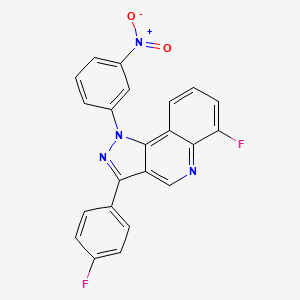 6-fluoro-3-(4-fluorophenyl)-1-(3-nitrophenyl)-1H-pyrazolo[4,3-c]quinoline