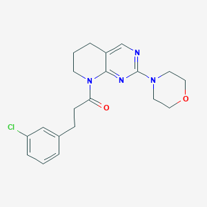 3-(3-chlorophenyl)-1-(2-morpholino-6,7-dihydropyrido[2,3-d]pyrimidin-8(5H)-yl)propan-1-one
