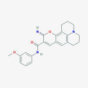 11-imino-N-(3-methoxyphenyl)-2,3,6,7-tetrahydro-1H,5H,11H-pyrano[2,3-f]pyrido[3,2,1-ij]quinoline-10-carboxamide