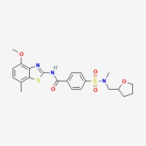 N-(4-methoxy-7-methyl-1,3-benzothiazol-2-yl)-4-{[methyl(tetrahydrofuran-2-ylmethyl)amino]sulfonyl}benzamide