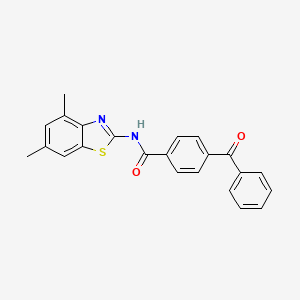 4-benzoyl-N-(4,6-dimethyl-1,3-benzothiazol-2-yl)benzamide