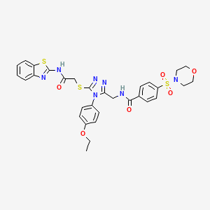 N-((5-((2-(benzo[d]thiazol-2-ylamino)-2-oxoethyl)thio)-4-(4-ethoxyphenyl)-4H-1,2,4-triazol-3-yl)methyl)-4-(morpholinosulfonyl)benzamide