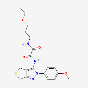 N-(3-ethoxypropyl)-N'-[2-(4-methoxyphenyl)-4,6-dihydrothieno[3,4-c]pyrazol-3-yl]oxamide
