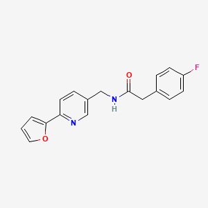 2-(4-fluorophenyl)-N-((6-(furan-2-yl)pyridin-3-yl)methyl)acetamide