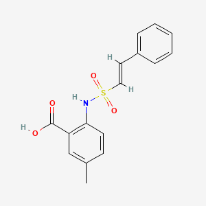 5-methyl-2-[[(E)-2-phenylethenyl]sulfonylamino]benzoic acid