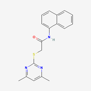 2-((4,6-dimethylpyrimidin-2-yl)thio)-N-(naphthalen-1-yl)acetamide