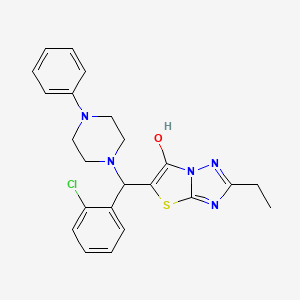 5-((2-Chlorophenyl)(4-phenylpiperazin-1-yl)methyl)-2-ethylthiazolo[3,2-b][1,2,4]triazol-6-ol