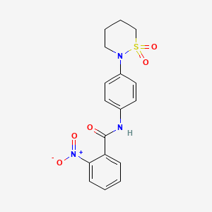 N-[4-(1,1-dioxothiazinan-2-yl)phenyl]-2-nitrobenzamide