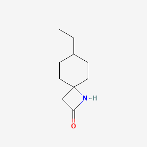 molecular formula C10H17NO B2737593 7-Ethyl-1-azaspiro[3.5]nonan-2-one CAS No. 1339435-12-9