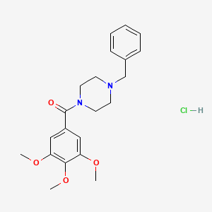 molecular formula C21H27ClN2O4 B2737612 (4-Benzylpiperazin-1-yl)(3,4,5-trimethoxyphenyl)methanone hydrochloride CAS No. 24646-78-4